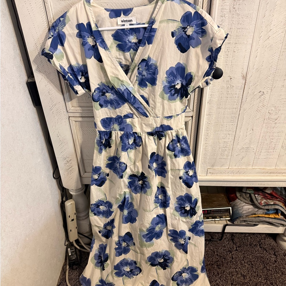 Blue Floral Maxi Dress